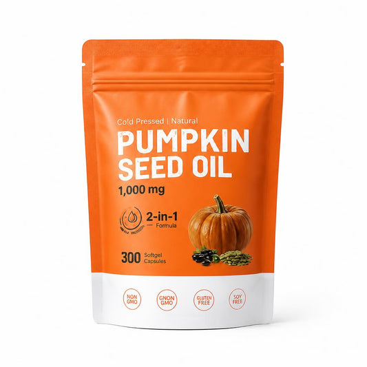 Huile de pépins de courge pressée à froid 1000 mg – Capsules molles
