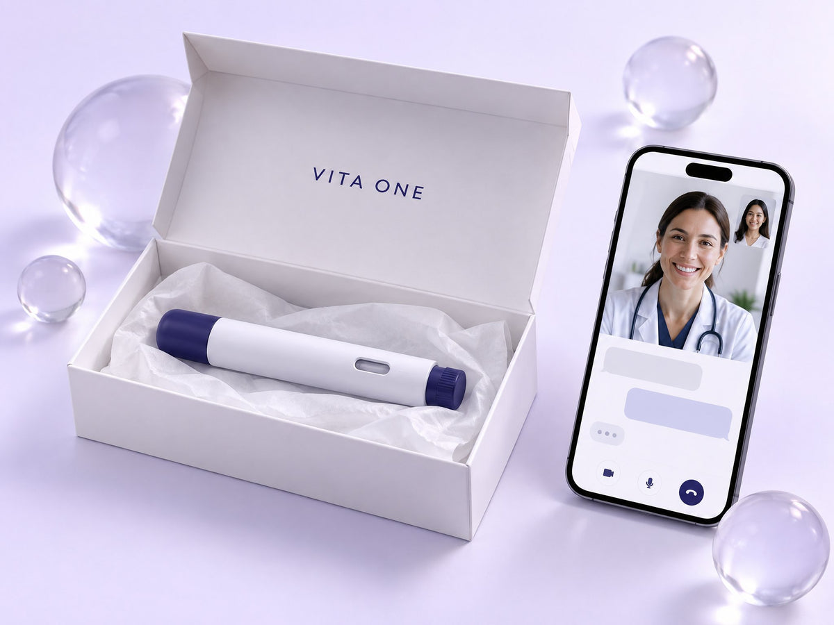 VITA ONE delivery box with treatment pen and clinician video chat