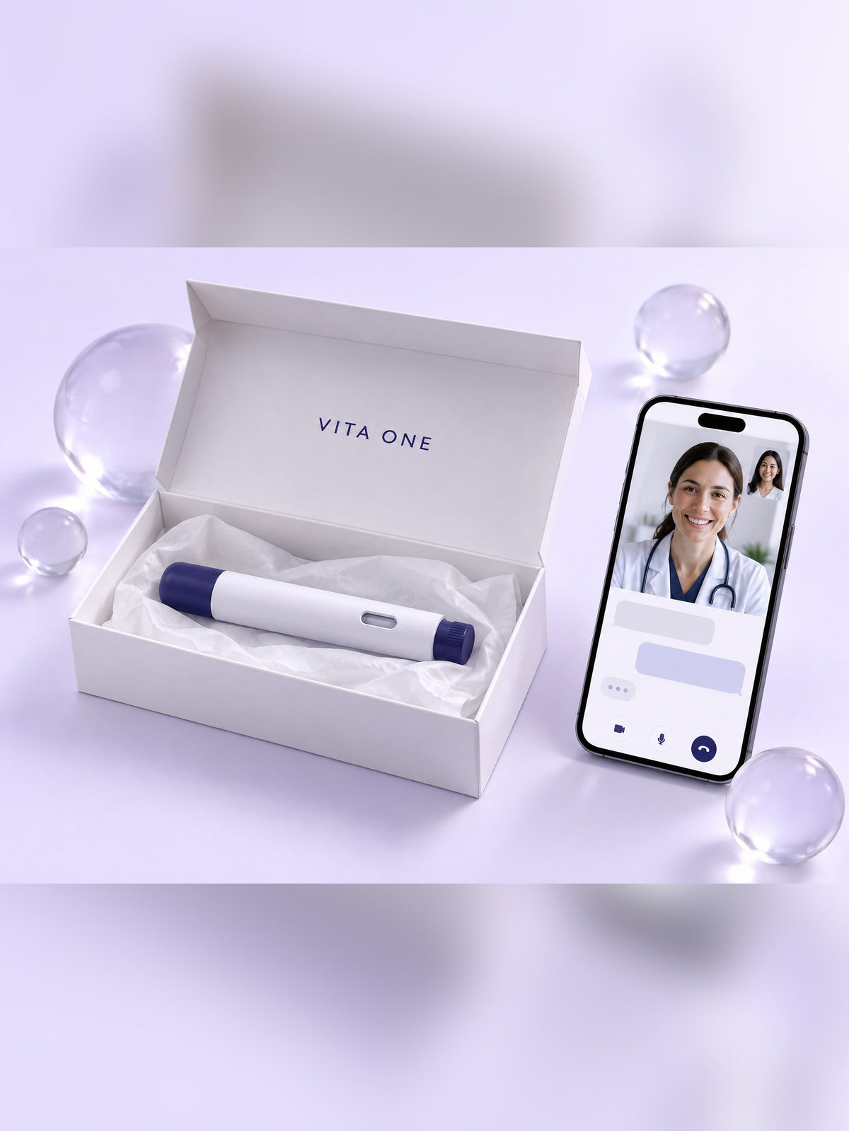 Discreet VITA ONE delivery box with clinician video chat