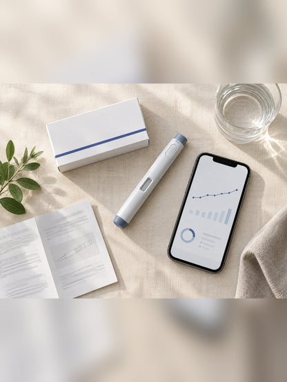Treatment pen, box and health tracking app